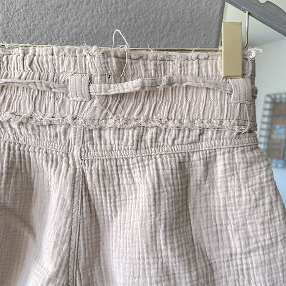 NWOT Rewash Distressed Beige High Rise Shorts Raw Hem Distressed Relaxed Cotton - Picture 6 of 11